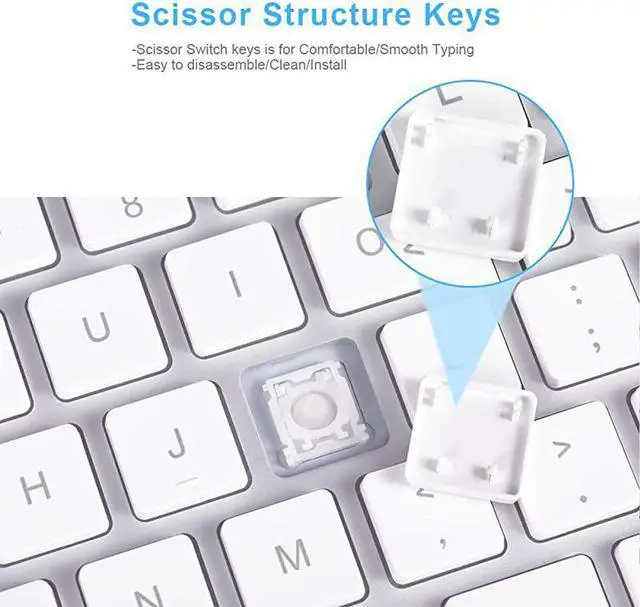 Alt view image 5 of 6 - USB Wired Keyboard with Numeric Keypad for Apple Mac Pro Mini Mac iMac iMac Pro MacBook ProAir