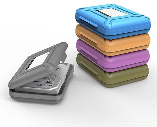 Main image of 35 Hard Disk Drive Protective Boxes Protective Box Storage Case for 35 Inch HDD External Hard Drive AntiStatic Shock Proof 5 Color
