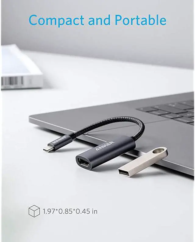 Alt view image 5 of 7 - USB C to HDMI Adapter 4K60Hz PowerExpand+ Aluminum Portable USB C Adapter for MacBook Pro MacBook Air iPad Pro Pixelbook XPS Galaxy and More Compatible with Thunderbolt 3 ports