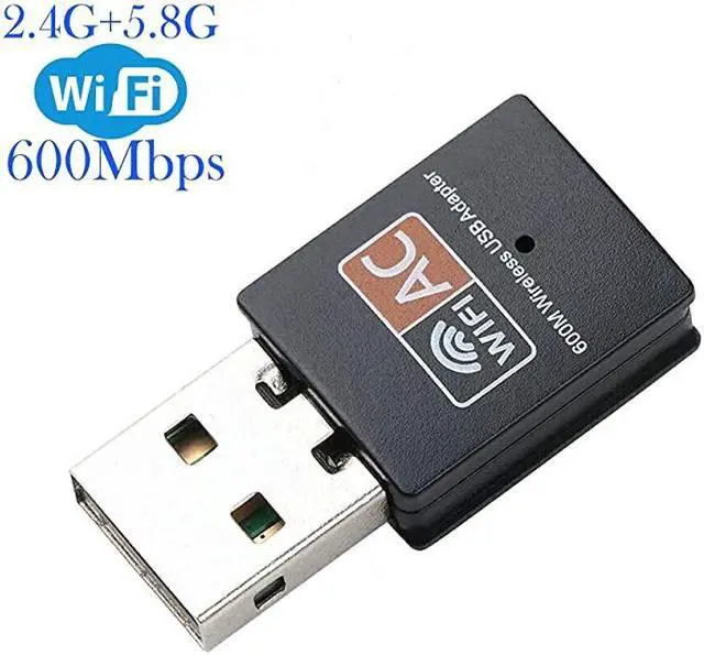 Main image of USB WiFi Adapter 600mbps Dual Band 24G 5G Wireless Adapter Mini Wireless Network Card WiFi Dongle for LaptopDesktopPC Support Windows108817VistaXP2000 Mac OS X 1061013