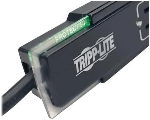 Alt view image 2 of 7 - 6 Outlet Surge Protector Power Strip Black 6ft Cord TelFaxModem Protection RightAngle Plug $75K Insurance TLP606SSTELB