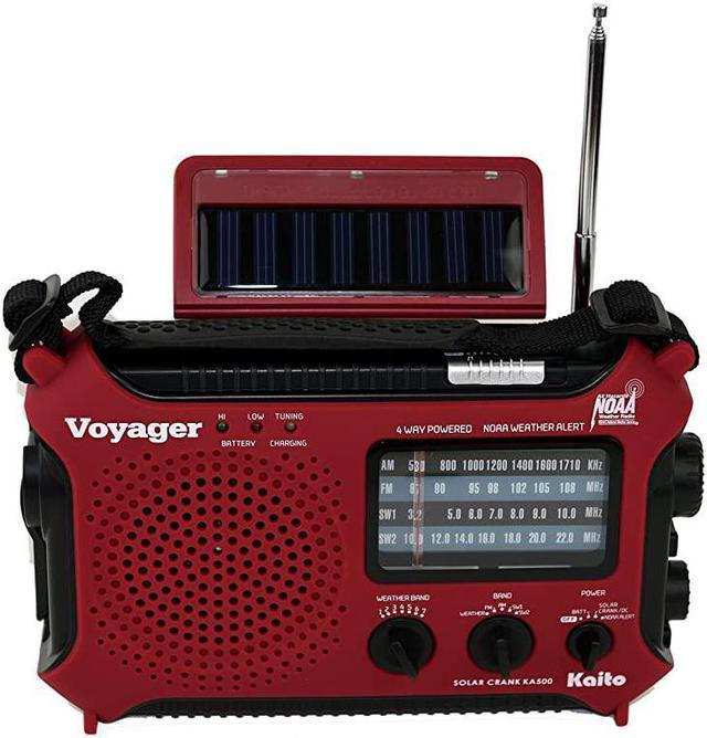 KA500RED 5Way Powered Emergency AMFMSW Weather Alert Radio Red