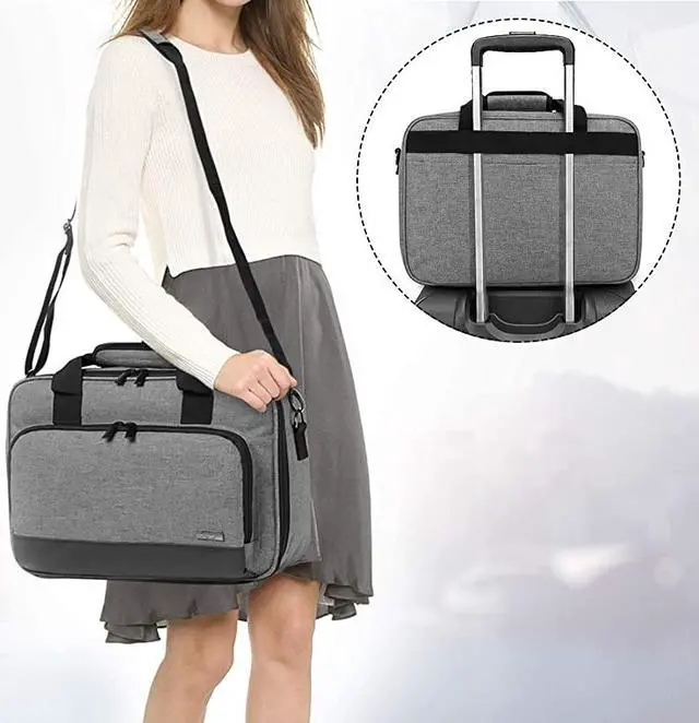 Alt view image 6 of 7 - Projector Case Projector Bag with Protective Laptop Sleeve Projector Carrying Case with Accessories Pockets Large16 x 115 x 575 Inches Gray