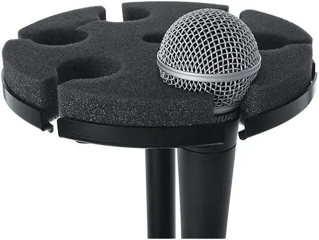 Alt view image 4 of 7 - Frameworks Mic Stand Adapter to Hold up to 6 Microphones Fits Both Wired and Wireless GFWMIC6TRAY