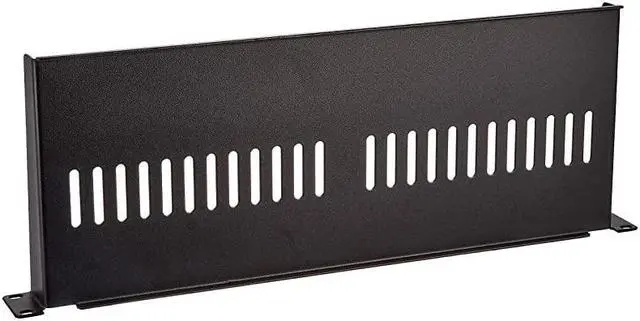 Main image of com 1U Vented Server Rack Cabinet Shelf 7in Deep Fixed Cantilever Tray Rackmount Shelf for 19 AVDataNetwork Equipment Enclosure with Cage Nuts Screws 44lbs Capacity CABSHELF1U7V