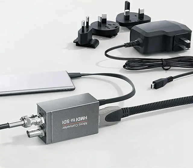 Alt view image 3 of 7 - Micro Converter HDMI to SDI with Power,HDMI in to Two SDI Output Mini 3G HD SD-SDI Video Converter Adapter with Audio Embedder,Support 1080P 60Hz,Auto Format Detection for Camera(HDMI to SDI)
