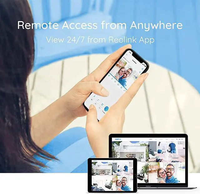 Alt view image 4 of 6 - 8CH 5MP PoE Home Security Camera System, 4pcs Wired 5MP Outdoor PoE IP Cameras, 8MP/4K 8-Channel NVR with 2TB HDD for 24/7 Recording, RLK8-520D4