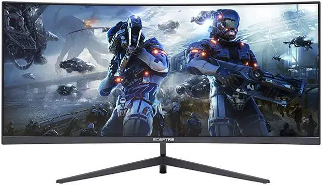 Alt view image 4 of 4 - 30-inch Curved Gaming Monitor 21:9 2560x1080 Ultra Wide Ultra Slim HDMI DisplayPort up to 200Hz Build-in Speakers, Metal Black (C305B-200UN1)
