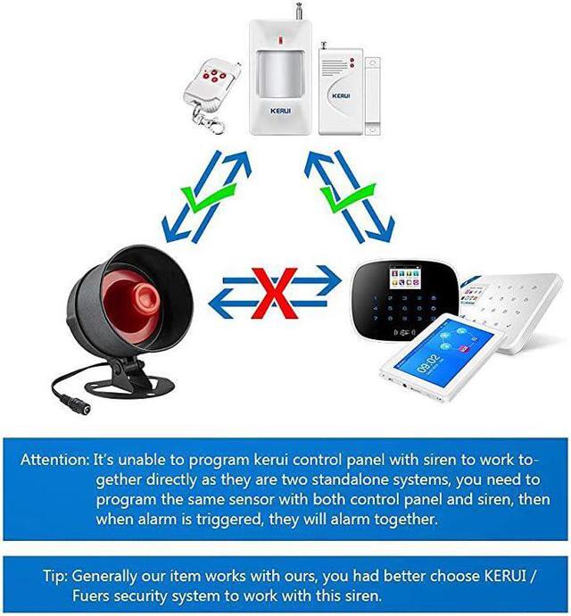 Alt view image 3 of 7 - Upgraded Home Security System Indoor Outdoor WeatherProof Siren Window Door Sensors Motion Sensor Alarm with Remote Control more DIY Wireless House Hotel Garage Shop Burglar Door Alarm System
