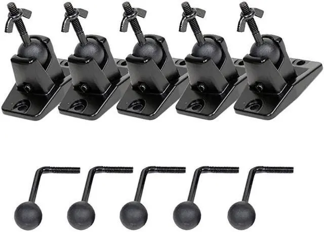 Alt view image 5 of 7 - 5 Black Universal Satellite and Audio Speaker Mount Bracket for Wall or Ceiling MS40B5 WM6