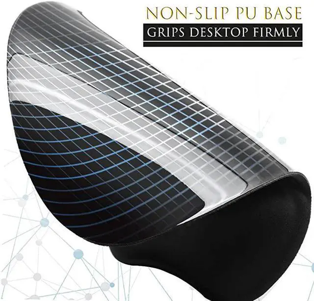 Alt view image 4 of 6 - Ergonomic Mouse Pad with Wrist Support Gel Mouse Pad with Wrist Rest, Comfortable Computer Mouse Pad for Laptop, Pain Relief Mousepad with Non-slip PU Base for Office & Home, 9.4 x 8.1 in, Black