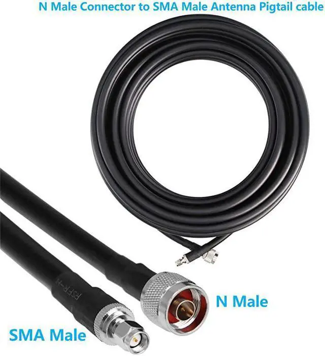 Alt view image 4 of 7 - 75 ft LowLoss Coaxial Extension Cable 50 Ohm SMA Male to N Male Connector  Pure Copper Coax Cables for 3G4G5GLTEADSBHamGPSWiFiRF Radio to Antenna or Surge Arrester Use Not for TV