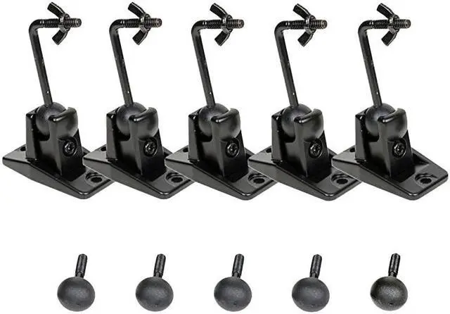 Alt view image 6 of 7 - 5 Black Universal Satellite and Audio Speaker Mount Bracket for Wall or Ceiling MS40B5 WM6