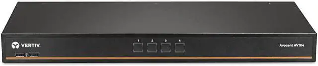 Main image of Vertiv  1x4 Rackmount or Desktop, Single-User KVM Switch with USB, Touch Button and Hotkey Switching, Cascade Support and Internal Power Supply, Ideal for Small Data Centers (AV104-400)