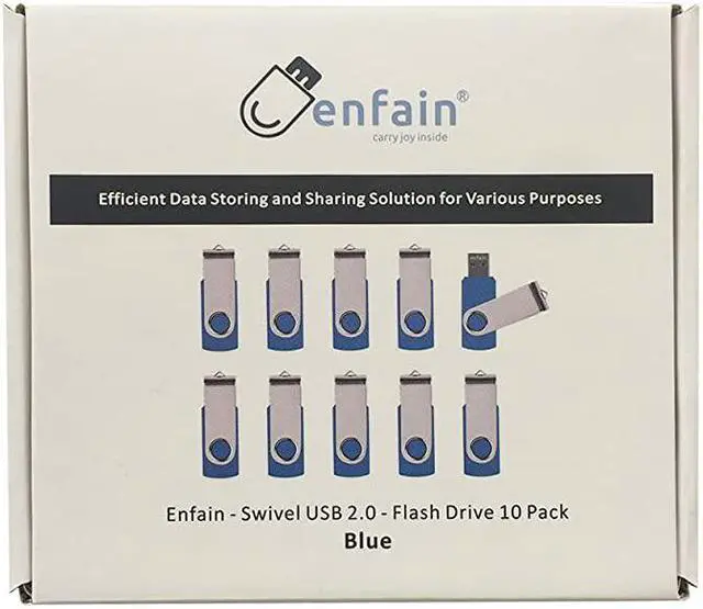 Alt view image 7 of 7 - 16GB USB 20 Flash Drives Blue Memory Stick Swivel Thumb Drives 16 GB Jump Drives with LED Indicators 10 Pack with 12 x White Labels for Marking Uploaded Content