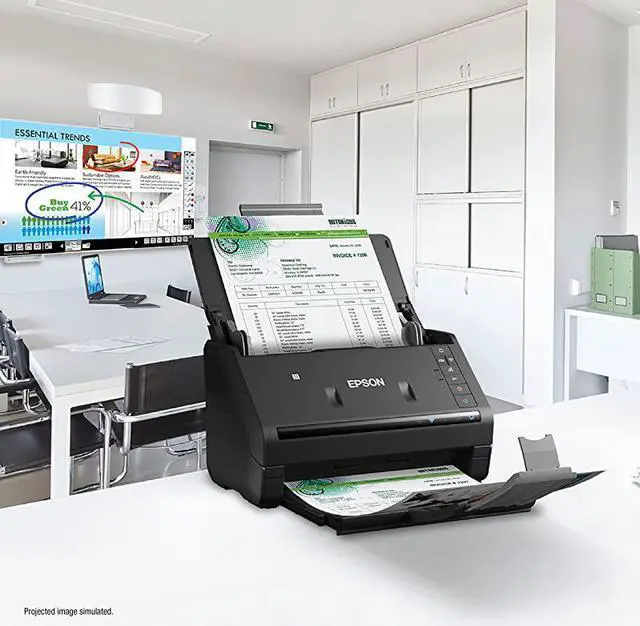 Alt view image 7 of 7 - Workforce ES500WR Wireless Color Receipt amp Document Scanner for PC and Mac Auto Document Feeder ADF