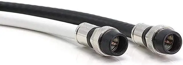 Alt view image 2 of 7 - 15 Feet White RG6 Coaxial Cable Made in USA with Rubber booted Weather Proof Outdoor Rated Connectors F81 RF Digital Coax for CATV Antenna Internet Satellite