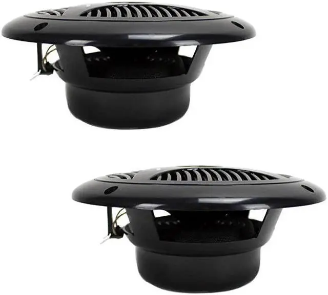 Alt view image 3 of 5 - 65 Inch Dual Marine Speakers 2 Way Waterproof and Weather Resistant Outdoor Audio Stereo Sound System with 150 Watt Power Polyprone Cone and Cloth Surround 1 Pair  PLMR60B Black