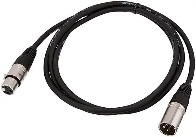 Alt view image 4 of 4 - Basics XLR Male to Female Microphone Cable 6 Feet Black
