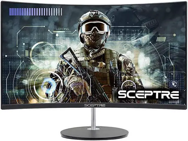 Alt view image 2 of 7 - 24" Curved 75Hz Gaming LED Monitor Full HD 1080P HDMI VGA Speakers, VESA Wall Mount Ready Metal Black 2019 (C248W-1920RN)