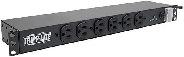Main image of 14 Outlet NetworkGrade Rackmount PDU 15A Surge Protected Power Strip 15ft Cord with 515P DRS1215Black