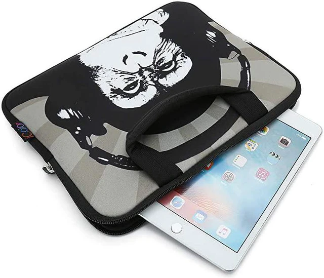 Alt view image 7 of 7 - 9.7 10 10.1 10.2 inch Neoprene Tablet Bag Carring Case Sleeve Cover with Handle for 10 Tablet Case Laptops/Notebook/ebooks/Kids Tablet/Apple ipad Chimpanzee ICB10-9