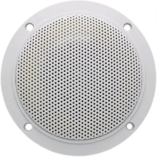 Alt view image 3 of 7 - 4 Inches  Waterproof Marine Ceiling Speakers with 160 Watts Power Handling for Kitchen Bathroom Boat Car RV Camper Motorcycle Cloth Surround and Low Profile Design 1 Pair White