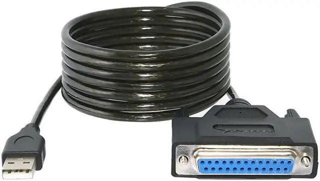 Alt view image 4 of 6 - USB 20 to DB25 IEEE1284 Parallel Printer Cable Adapter THUMBSCREWS Connectors CBDB25