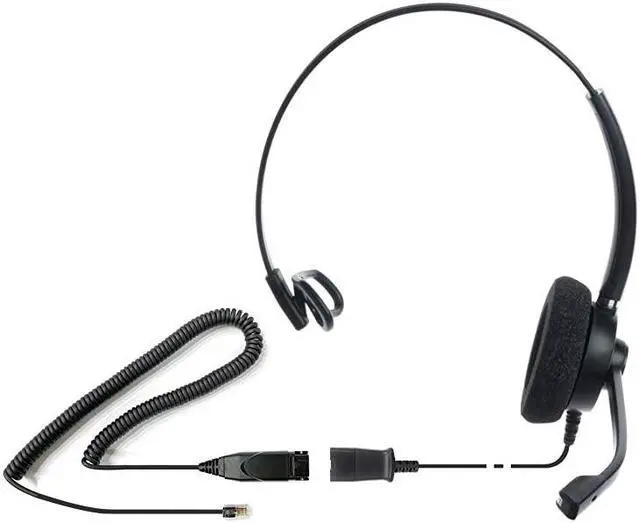 Alt view image 2 of 6 - IPH-160 Monaural Noise canceling,Corded Headset with HIS-02 Cable for Avaya IP1608,1616,9608G, 9611G, 9610, 9620, 9620L, 9620C, 9630, 9630G, 9640, 9640G, 9650, 9670 Phones
