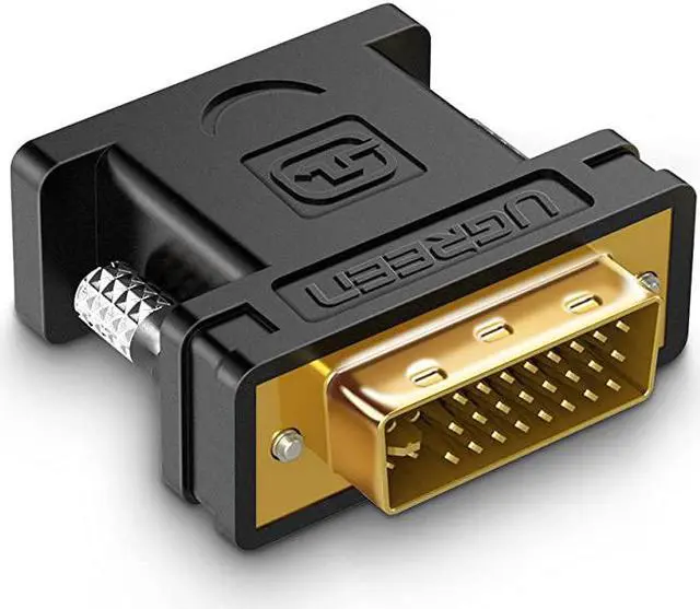 Main image of DVI 24+5 VGA Adapter DVI I Male to VGA HD15 Female Adapter Converter with 1080P DVI to VGA for Computer PC Host Laptop Graphics Card to HDTV LG HP Dell Monitor Display screen and Projector