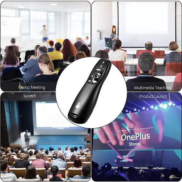 Alt view image 6 of 7 - Clicker Remote Laser Pointer Wireless USB Presenter Slideshow PowerPoint Clicker Compatible with Win10MAC Support PPTKeynoteGoogle Slides K100B