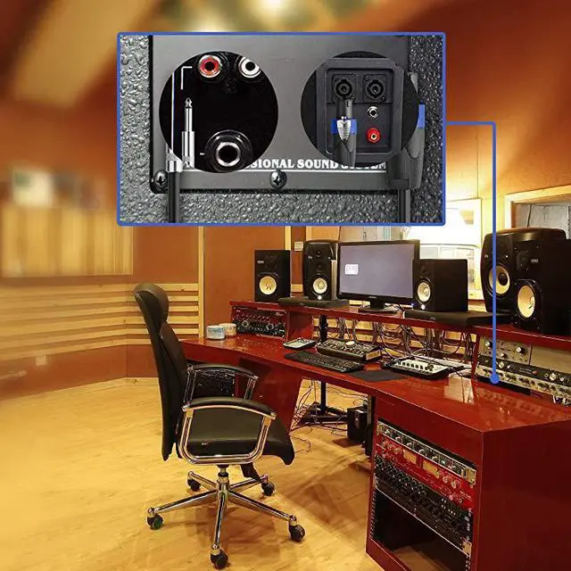 Alt view image 6 of 6 - Pro 50 Feet Speakon to 14 Speaker Cable 50 ft 12 Gauge Speakon to 14 Male Inch Audio Amplifier Connection Heavy Duty Cord Single