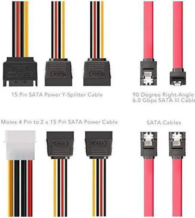 Alt view image 3 of 7 - 2x 25 Inch SSD to 35 Inch Internal Hard Disk Drive Mounting Kit BracketSATA Data Cables and Power Cables included