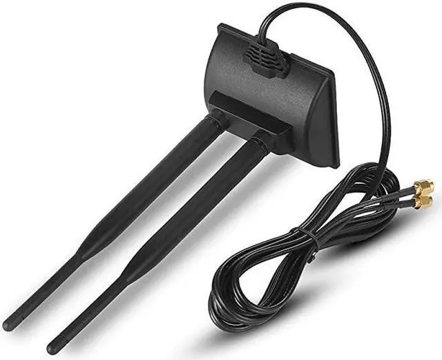 Alt view image 5 of 7 - WiFi Antenna with Extension Cable 6.5Ft RP-SMA Male Connector, 2.4GHz/5GHz Band Antenna Magnetic Base for WiFi Wireless Router Mobile Hotspot Signal Enhancement