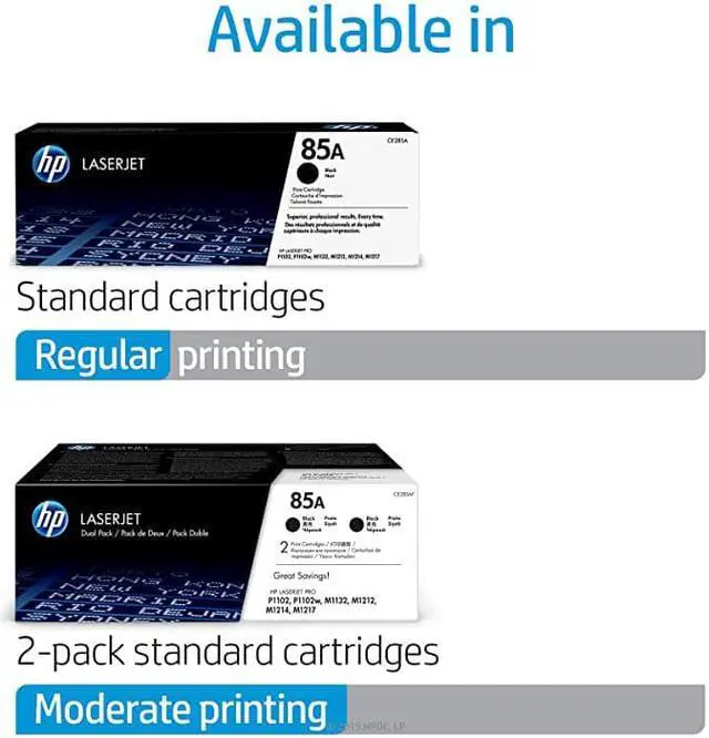 Alt view image 2 of 7 - 85A | CE285D | 2 Toner Cartridges | Works with  LaserJet Pro M1212nf M1217nfw P1102w P1109w | Black