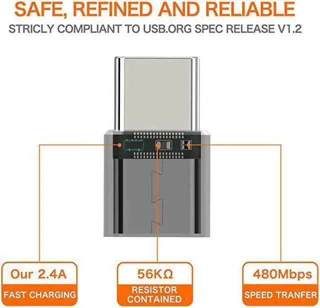 Alt view image 5 of 6 - USB Type C Adapter 4Pack Micro USB Female to USB C Male Convert Connector Fast Charging Compatible with Samsung Galaxy S10 S9 S8 PlusNote 9 8Pixel 3 2 XLLG V35 V30 G7 G6Moto Z2 Z3Black