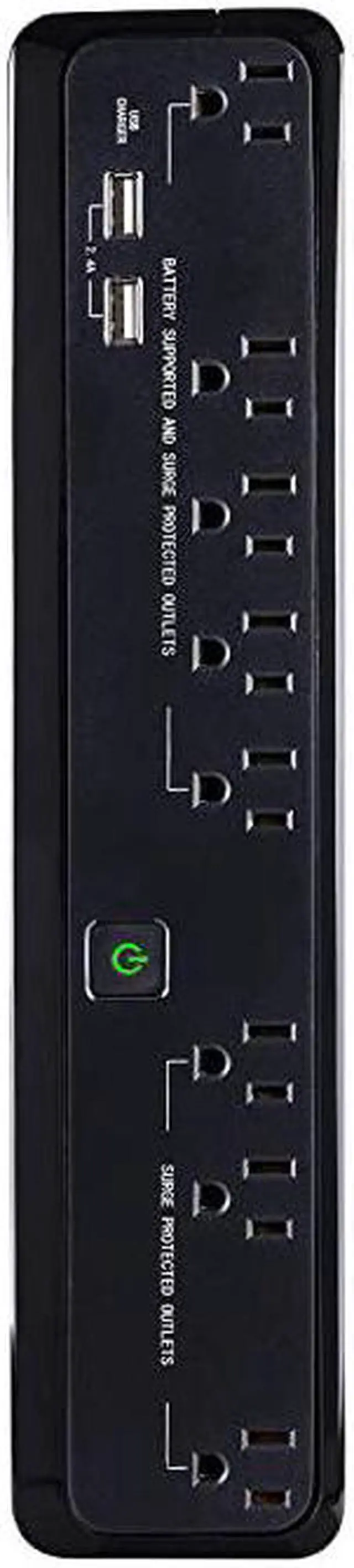 Alt view image 4 of 7 - SL700U Standby UPS System 700VA370W 8 Outlets 2 USB Charging Ports Slim Profile