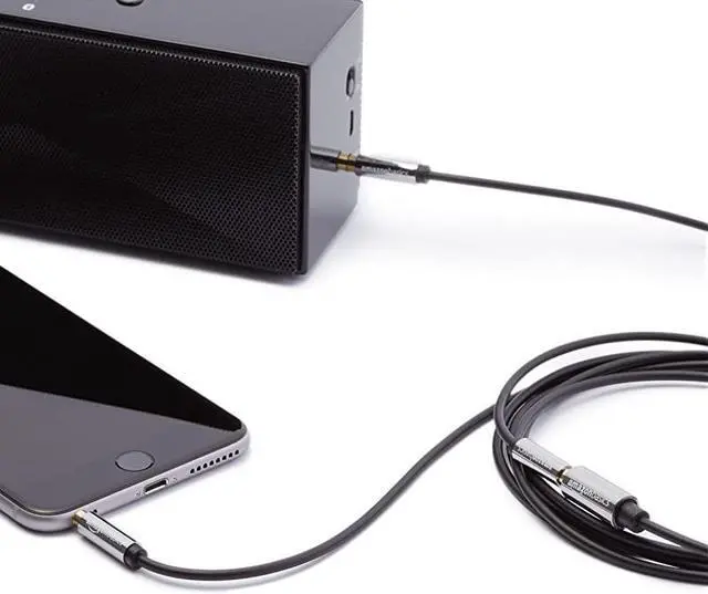 Alt view image 6 of 6 - Basics 35mm Male to Female Stereo Audio Extension Adapter Cable 25 Feet
