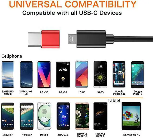Alt view image 6 of 7 - USB Type C Adapter 4Pack Micro USB Female to USB C Male Convert Connector Fast Charging Compatible with Samsung Galaxy S10 S9 S8 PlusNote 9 8LG V35 V30 G7Nexus 6P 5XMoto Z2 Z3Red