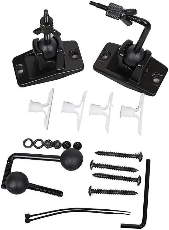 Alt view image 2 of 7 - 5 Black Universal Satellite and Audio Speaker Mount Bracket for Wall or Ceiling MS40B5 WM6