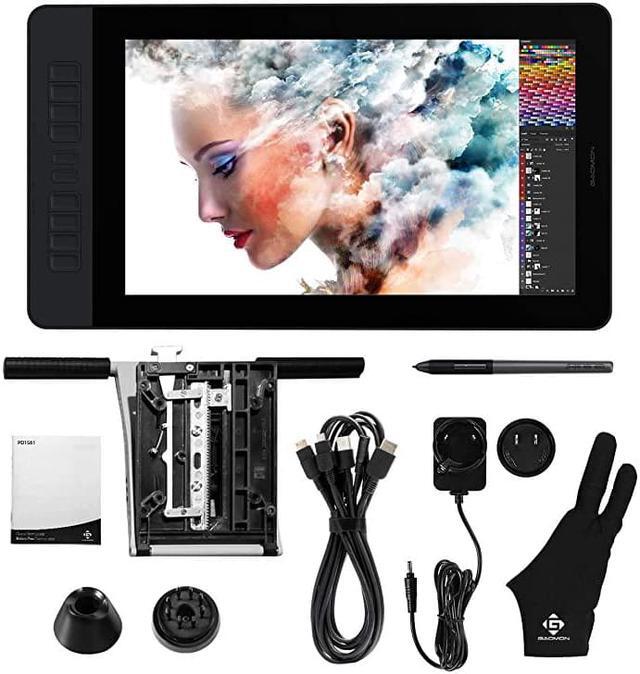 Alt view image 6 of 7 - PD1561 Pen Display with Tilt-Support Battery-Free 8192 Level Pen 10 Shortcut Keys HD Screen Drawing Tablet with Monitor Stand - 15.6 Inches