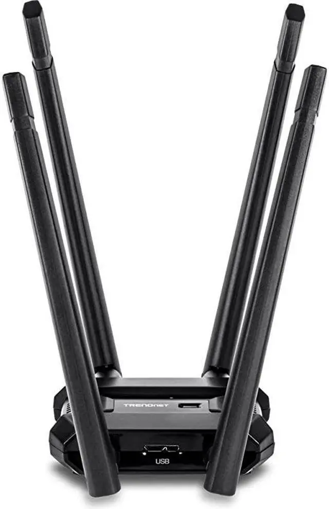 Alt view image 4 of 5 - AC1900 High Power Dual Band Wireless USB Adapter, Increase-Extend WiFi Wireless Coverage, Stream 4K HD Video, Windows-Mac OS Compatible, USB 3.0 to USB Type A, Black, TEW-809UB