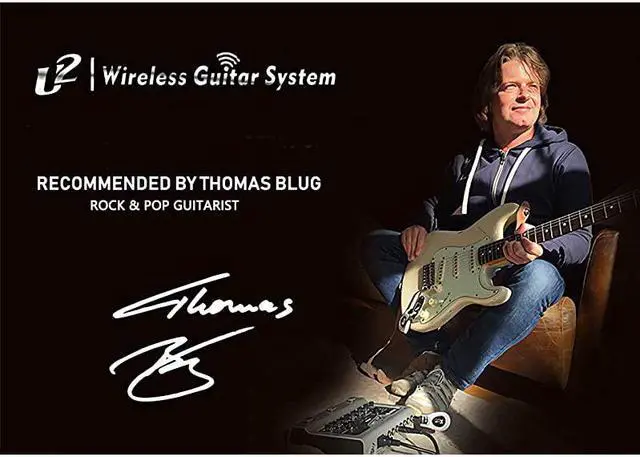 Alt view image 6 of 6 - U2 Guitar Wireless System Rechargeable 24GHz Digital Guitar Wireless Transmitter and Receiver for Electric Guitar Bass Violin Keyboard