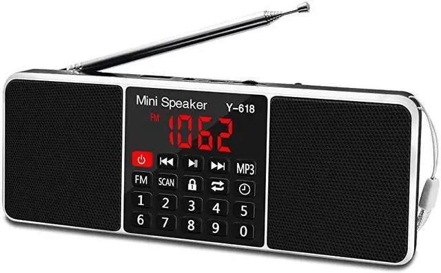 Main image of Multifunction Digital FM Radio Media Speaker MP3 Music Player Support TF Card USB Drive with LED Screen Display and Setting Timing Shutdown Function Black