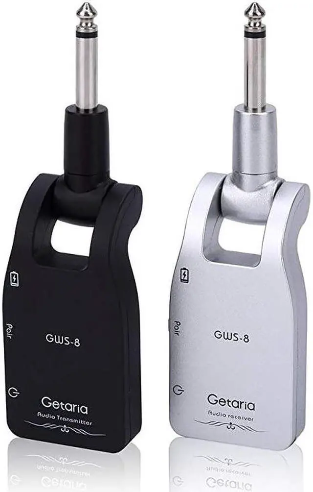 Alt view image 2 of 7 - 24GHZ Wireless Guitar System Builtin Rechargeable Lithium Battery Digital Transmitter Receiver for Electric Guitar Bass Black