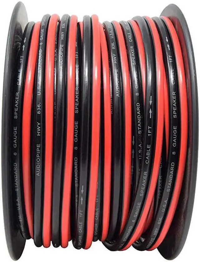 Alt view image 5 of 5 - Gauge Speaker Wire RedBlack 100 Feet Car Audio Home Theater Sub Woofer Stranded Cable 2 Conductor Power Ground