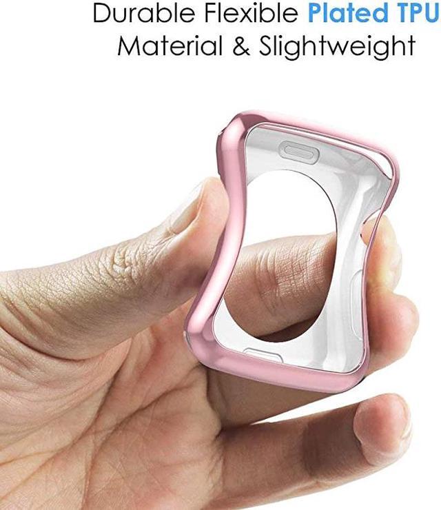 Alt view image 5 of 5 - Soft Back Case Compatible with Apple Watch 40mm Series 6 5 4 SE Pack of 5 Slim Transparent Black Rose Pink Rose Gold Silver