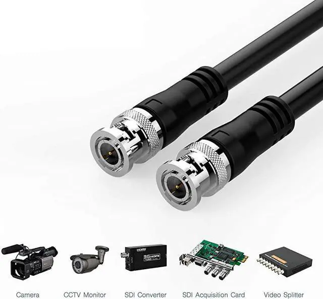 Alt view image 5 of 7 - SDI Cable 75ft  HDSDI Cable 3G 75 Ohm Coax Cable 755 BNC to BNC Cable Copper Connectors Anti Oxidant 1080P for Video Security Camera CCTV Systems