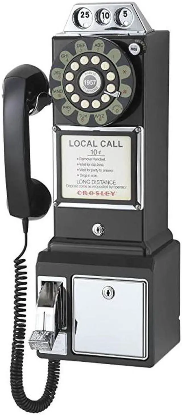 Alt view image 2 of 3 - CR56BK 1950s Payphone with Push Button Technology Black
