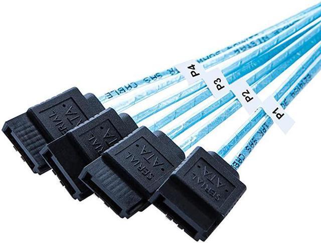 Alt view image 6 of 6 - Internal HD Mini SAS (SFF-8643 Host) - 4X SATA (Target) Cable,SFF-8643 to 4X SATA Cable, SFF-8643 for Controller, 4 Sata Connect to Hard Drive, 1M / 3.3FT